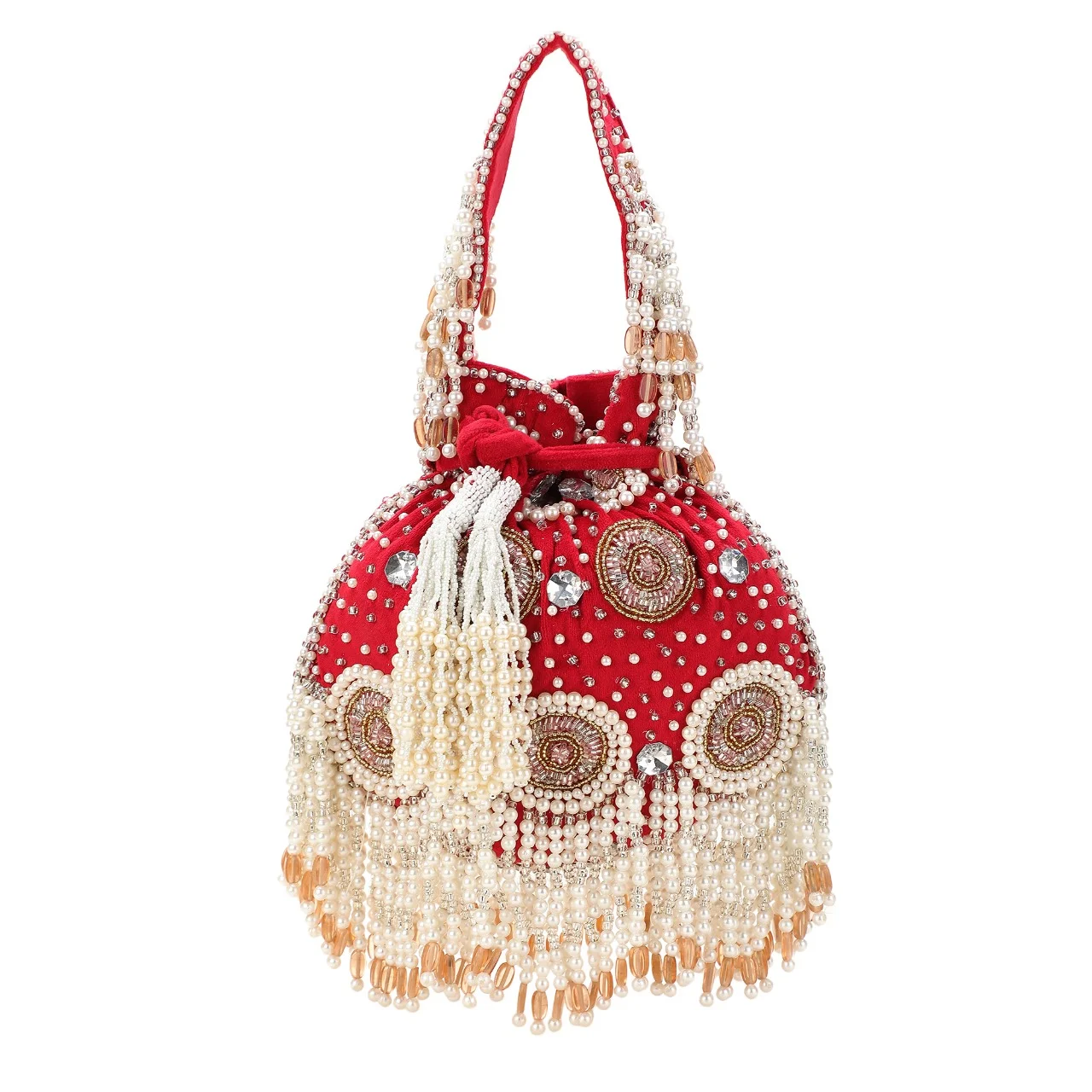 Anvi pearl potli- Red